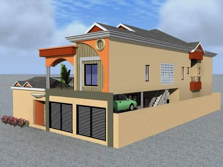 Rendu architectural d’une maison à étage